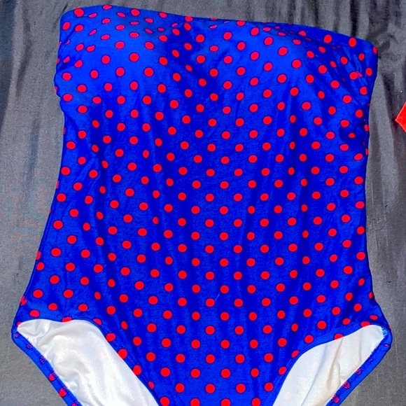 DKNY swimsuit. Polka dot. Sz 14 NEW! - Picture 1 of 7
